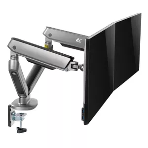 Monitor Mount nano rs NanoRS 2-Fold for 17–32" with Adjustable RGB LED Lighting, Height-Adjustable, Swivel & Tilt, Max 9 kg, VESA 75x75/100x100