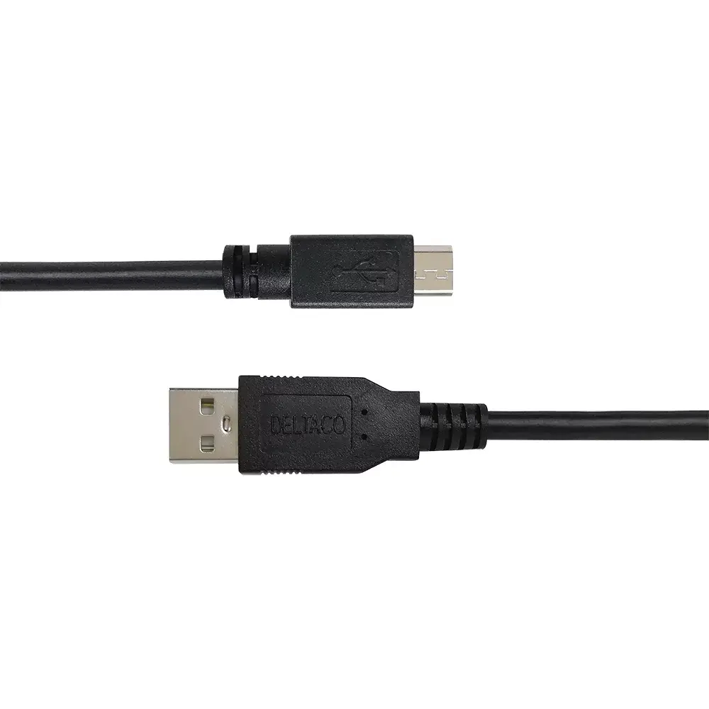 DELTACO USB 2.0 Micro-B cable 3 m Photo 2