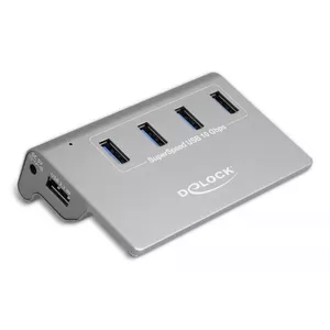 DeLOCK 64181 USB Hub 3.2 Gen 2 Type-A 10000 Mbit/s Grey
