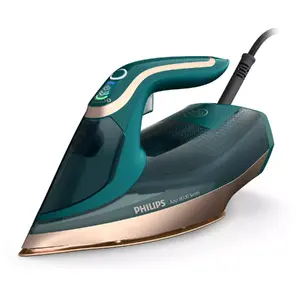 Tvaika gludeklis Philips DST8030/70 — 3000 W, SteamGlide Elite soleplate, 0.35 L tvertne, 1.78 kg, vertikālais tvaiks, zaļš