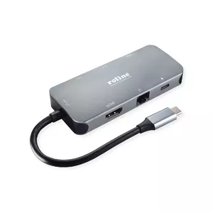 ROLINE USB Type-C Hub 12.02.1121 HDMI RJ-45 USB 3.2 Gen 2 Grey