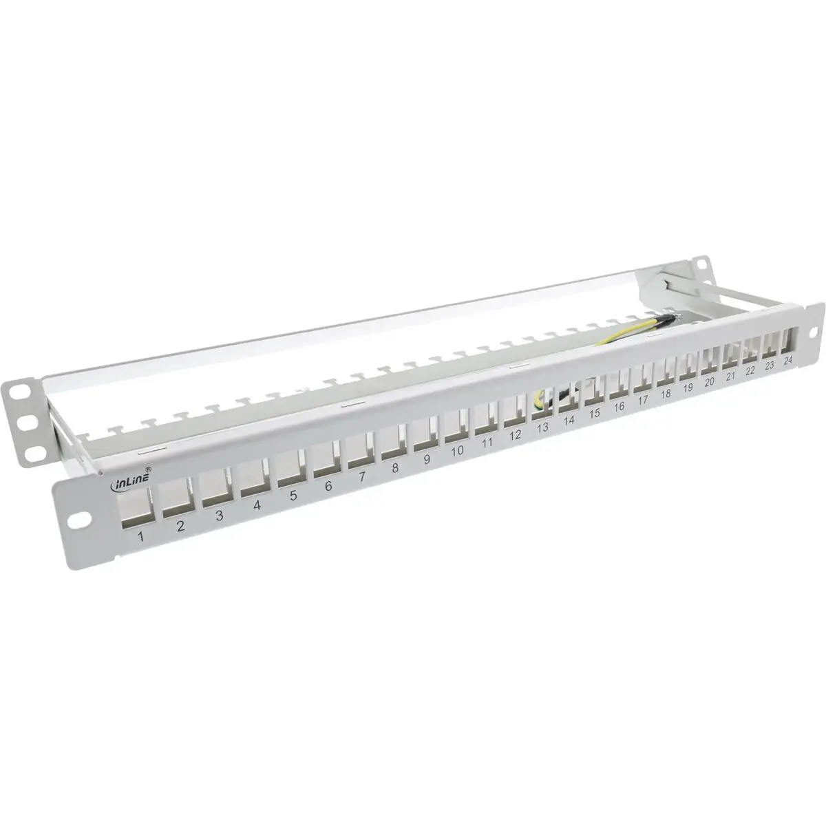 InLine Blank Patch Panel 76824J 19" 24 Port 1U Photo 2