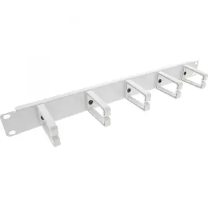 Cable management panel InLine 19110P 19" grey metal 5 brackets