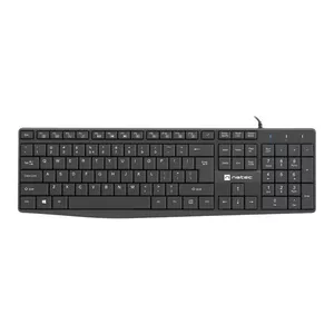 Wired Full-size Keyboard NATEC NAUTILUS NKL-1950 — USB, QWERTY US International, 105 keys, Black
