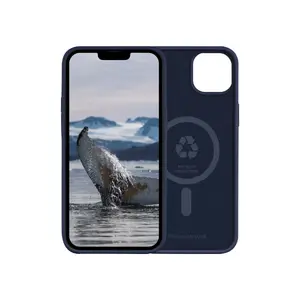 Чехол dbramante1928 Monaco iPhone 14 Plus Тихоокеанский синий Монохромный