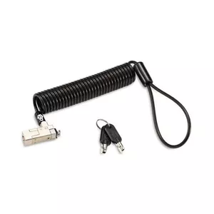 Kensington Slim NanoSaver 2.0 Portable Keyed Lock Silver Black 1.8m