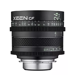 Cinema Lens Samyang 24mm T1.5 XEEN CF Pro — Wide‑angle, Canon EF, 0.25m close focus, 98.5mm length
