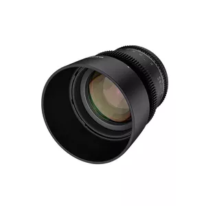 Kinoobjektīvs Samyang VDSLR 85mm T1.5 MK2 priekš MILC, Sony bajonete, 9 elementi/7 grupas, filtrs 72 mm, garums 100,7 mm, melns
