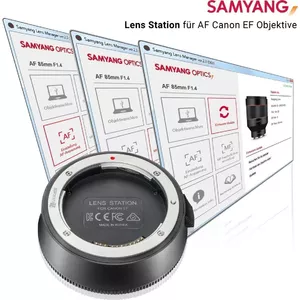Objektīvu stacija Samyang Lens Station priekš AF Canon EF objektīviem (modelis 22563) — ierīce programmaparējuma atjaunināšanai un objektīva regulēšanai