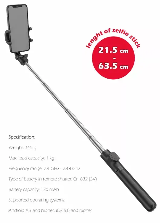 Селфи-палка SWISSTEN 32000400 Bluetooth Photo 7