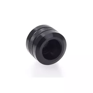 Фитинг Alphacool 17473 — латунный, высота 23 мм, диаметр 26 мм, чёрный