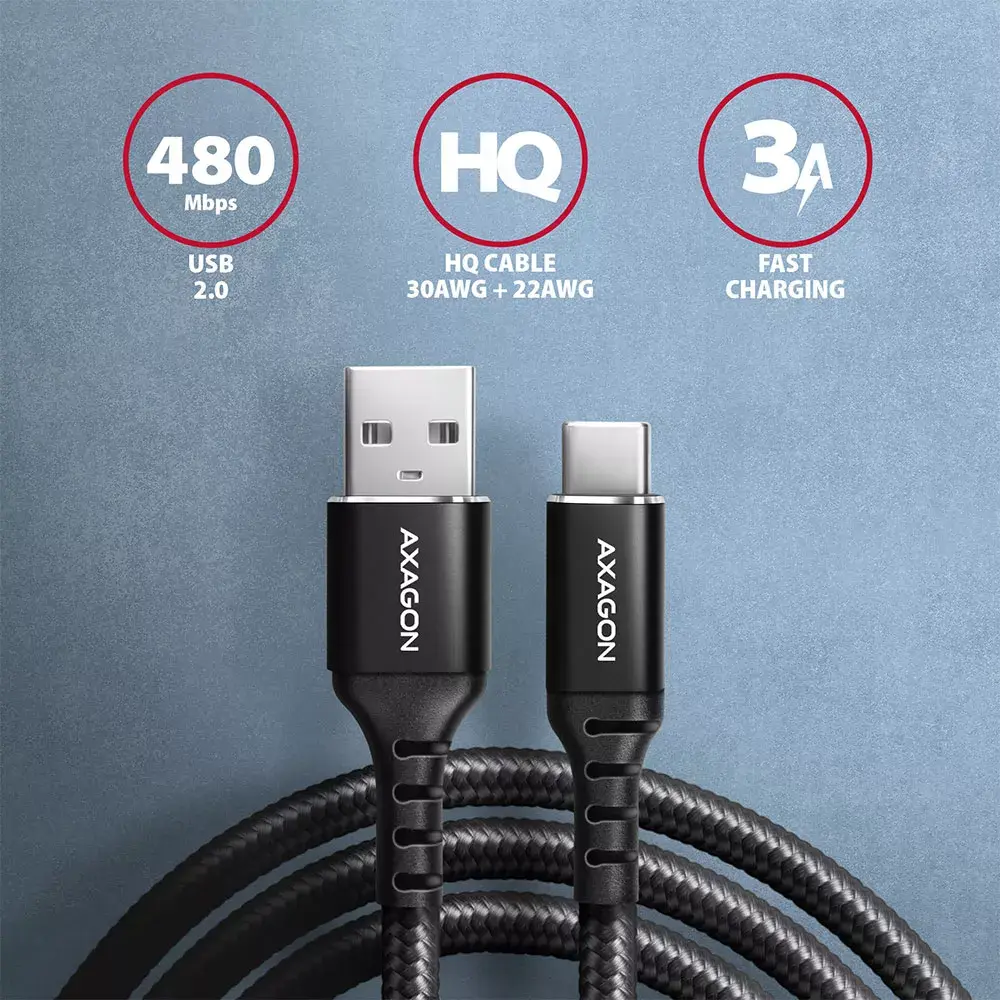 USB кабель Axagon BUCM-AM10AB Photo 2