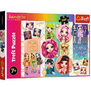 Puzle Trefl 13289 Multfilmas Vainbow High 200 gabaliņi bērniem no 7 gadu vecuma