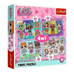Puzzle 4w1 Poznaj laleczki LOL Surprise - TREFL, набор из 4 пазлов