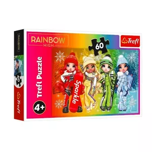 Jigsaw Puzzle TREFL Puzzle 60 pieces Radosne lalki Rainbow high – 60-piece children's puzzle