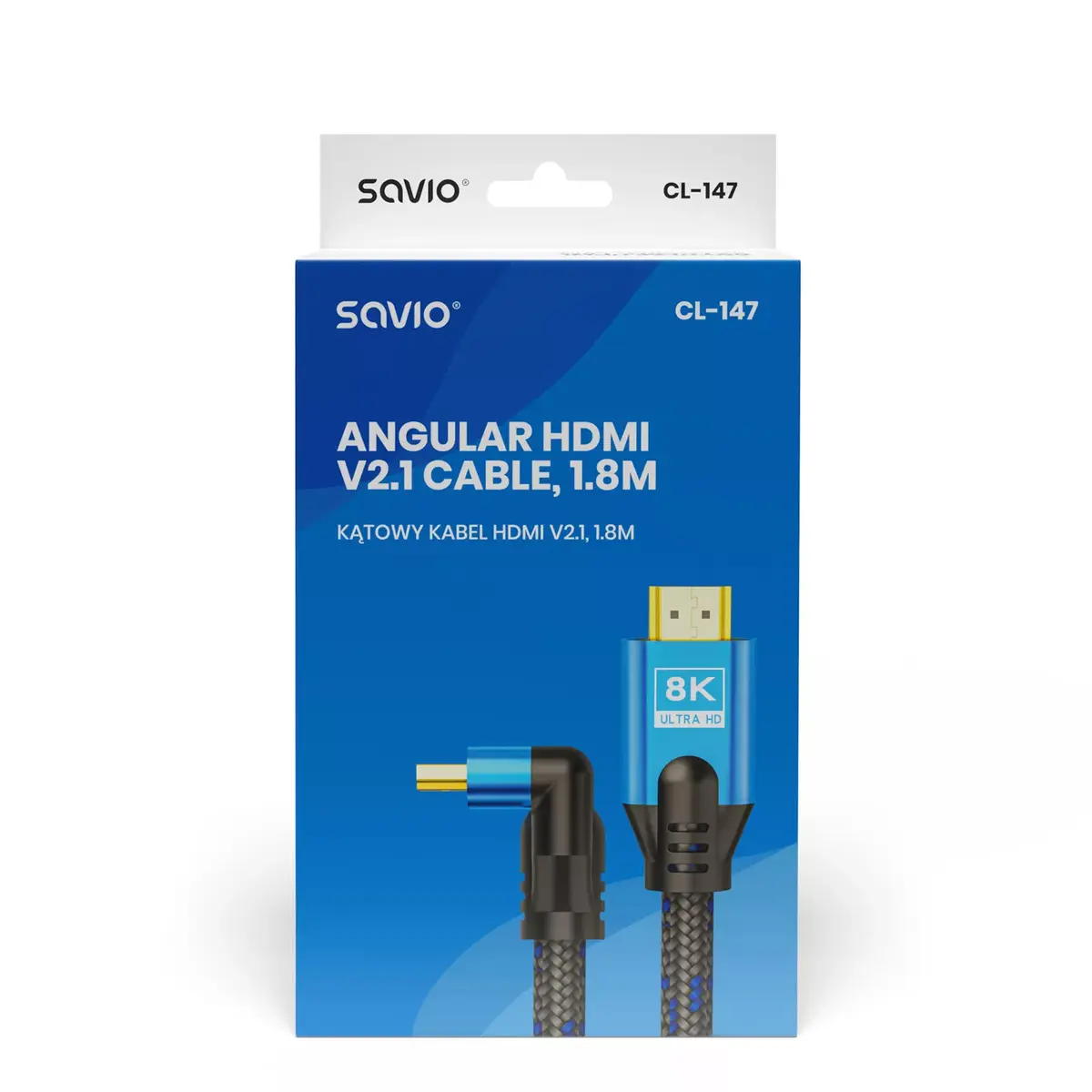 SAVIO CL-147 HDMI v2.1 cable 1.8 m Photo 2
