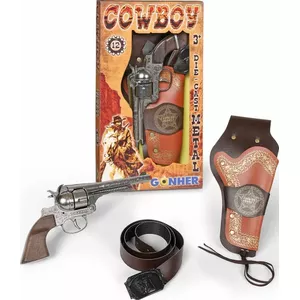 Toy metal revolver Pulio model 155149/0 with holster and belt