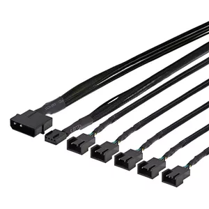 Cable splitter Deltaco SSI-68 Black 4-pin to 4-pin