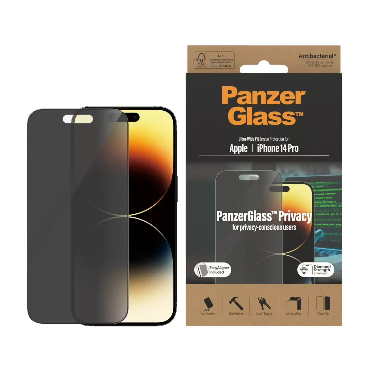Privacy Screen Protector PanzerGlass Apple iPhone 14 Pro Photo 2