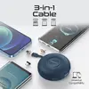Promate складной 3‑в‑1 USB-C — USB-C/Lightning/microUSB 1 м Photo 2