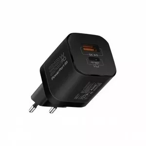 GaN Charger Promate PowerPort-33 33W USB-C PD + USB-A fast charger