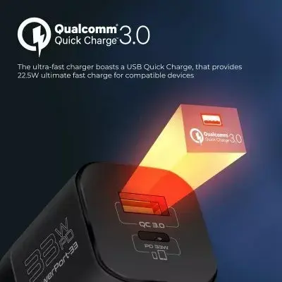 Promate PowerPort-33 GaN 33W USB-C PD charger Photo 3