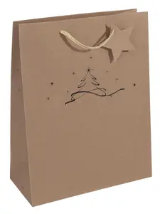 Sigel GT037 Gift Wrap Bag Brown Paper Christmas Tree Image
