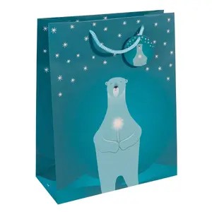 Gift wrap bag Sigel GT052 Blue 260x120x330 mm