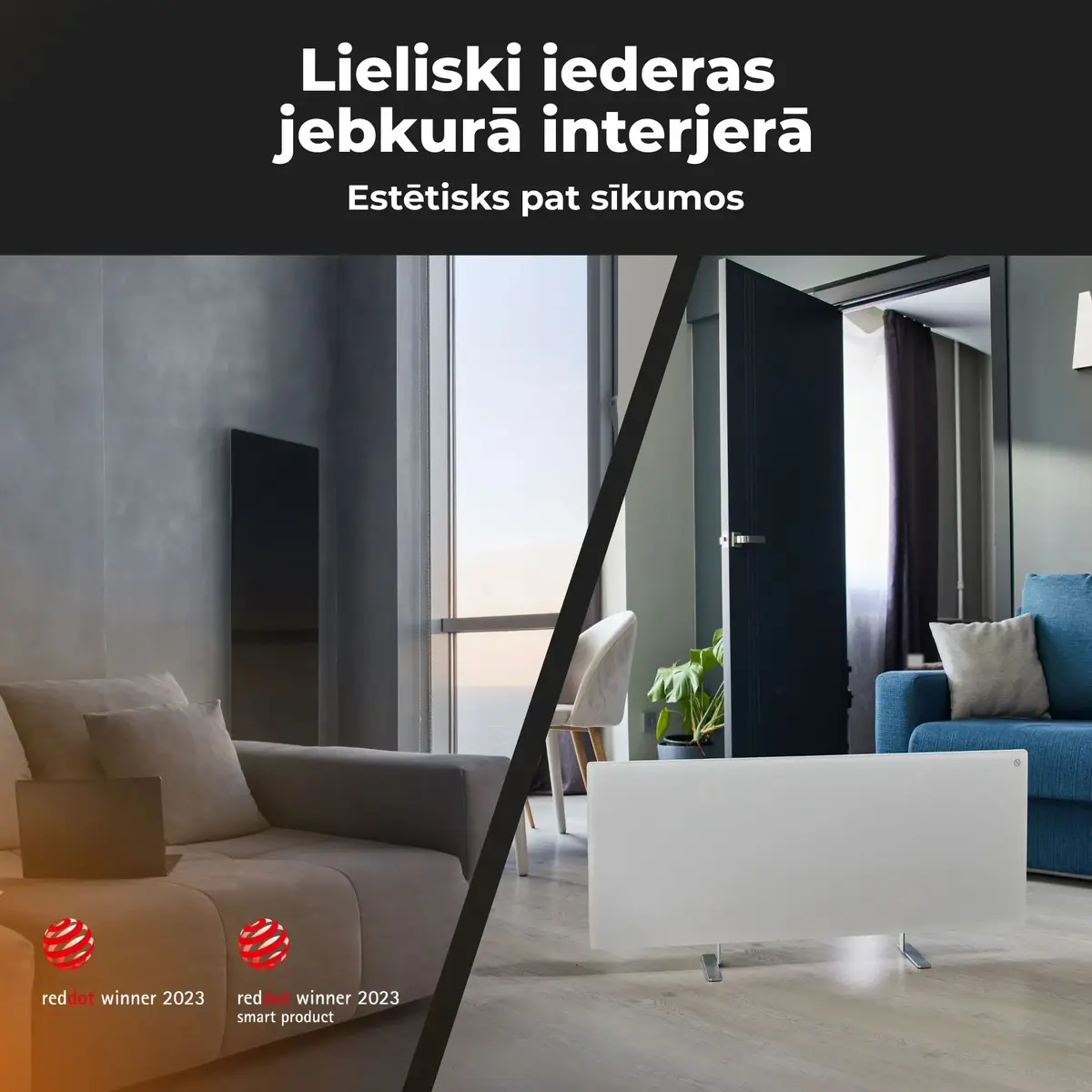 Инфракрасный электрический обогреватель AENO Premium Eco Smart Heater AGH0002S, черный Photo 2