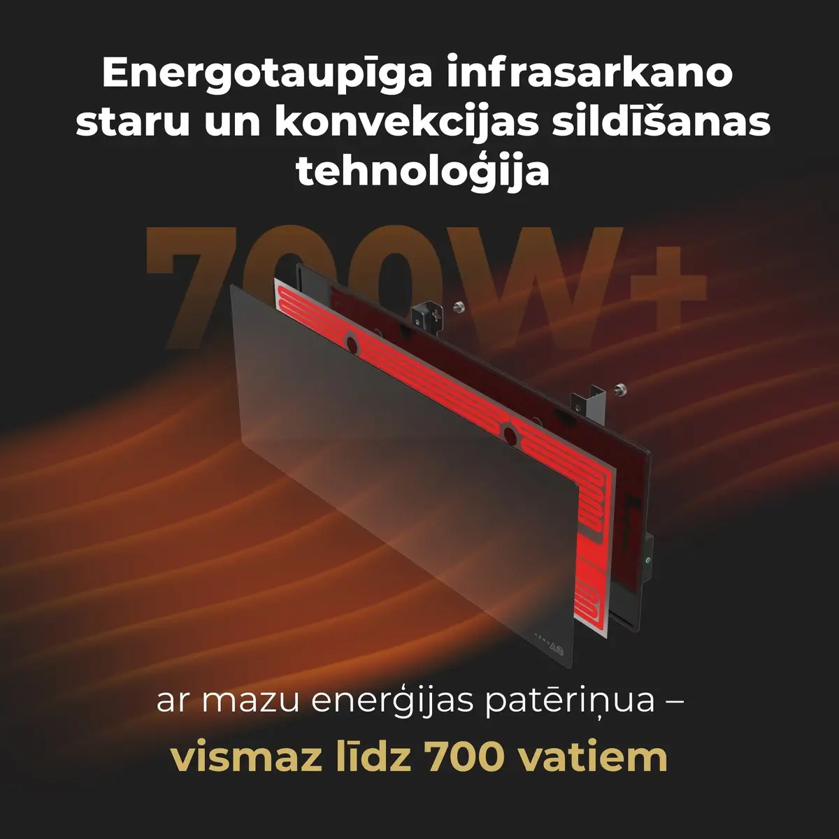 Инфракрасный электрический обогреватель AENO Premium Eco Smart Heater AGH0002S, черный Photo 4