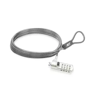 ACT Wedge Laptop Lock with combination lock Metallic 2m cable