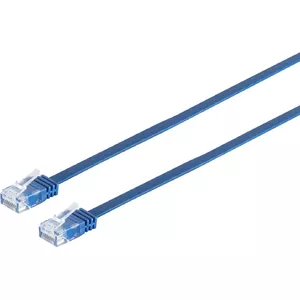 Сетевой кабель ShiverPeaks 75711-SLB плоский U/UTP Cat6 тонкий синий 1 м