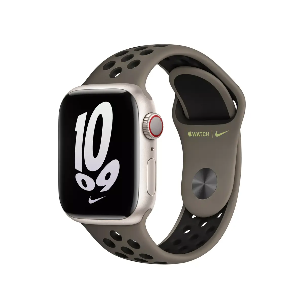 Apple 41 mm Nike Sport Band Olive Grey/Black Photo 2