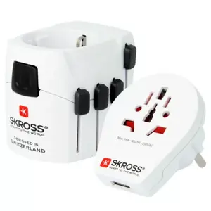 Skross PRO – World & USB White Universal Travel Adapter