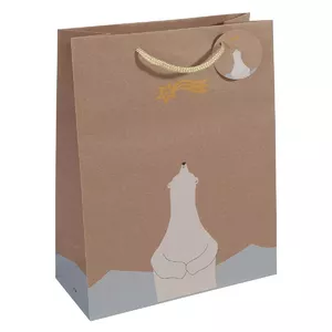 Gift wrap bag Sigel GT049 Brown 260x120x330 mm