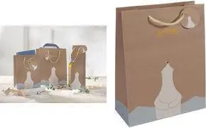 Gift wrap bag Sigel GT049 Brown 260x120x330 mm