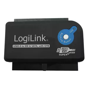 LogiLink AU0028A kabeļu spraudņu pāreja USB 3.0 IDE / SATA Melns