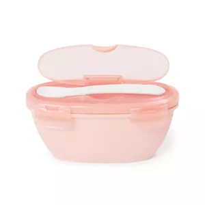 Skip Hop Easy-Serve Travel Bowl & Spoon Pusdienu konteiners 0,24 L Koraļļkrāsas 1 pcs