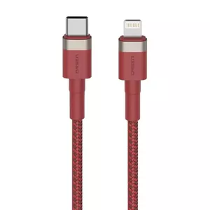 USB Type-C uz Lightning kabelis Orsen S51 3A, 1 m, sarkans