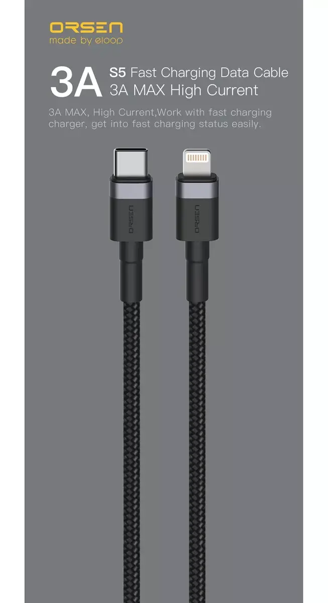 Orsen S51 кабель USB Type-C — Lightning 1 м Photo 4