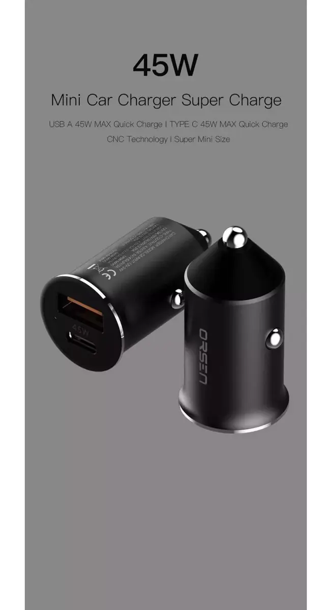 Orsen C8 45W Car Charger Photo 4