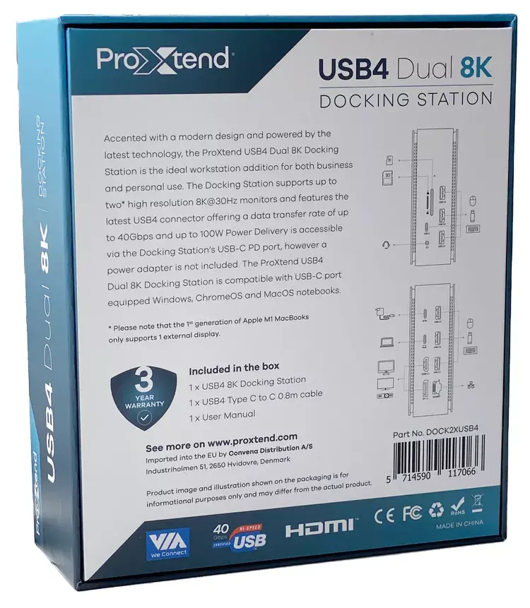 ProXtend USB4 Dual 8K Doku stacija Photo 5