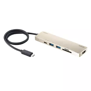 ATEN UH3239 Проводная USB 3.2 Gen 1 (3.1 Gen 1) Type-C Черный, Золото