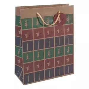 Gift wrap bag Sigel GT043 Green Red Violet 260x120x330 mm