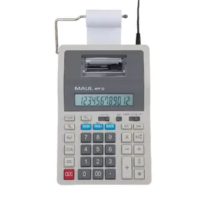 Desktop Calculator MAUL MPP 32 Printing 12 Digits Grey White