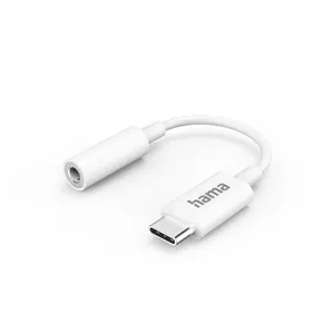 Аудиокабель USB C 3.5mm Hama 00201524 Белый Мужской к Женскому
