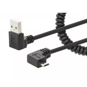 Manhattan 356237 USB kabelis 1 m USB A Micro-USB B Melns