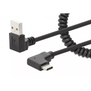 Manhattan 356220 USB kabelis 1 m USB A USB C Melns