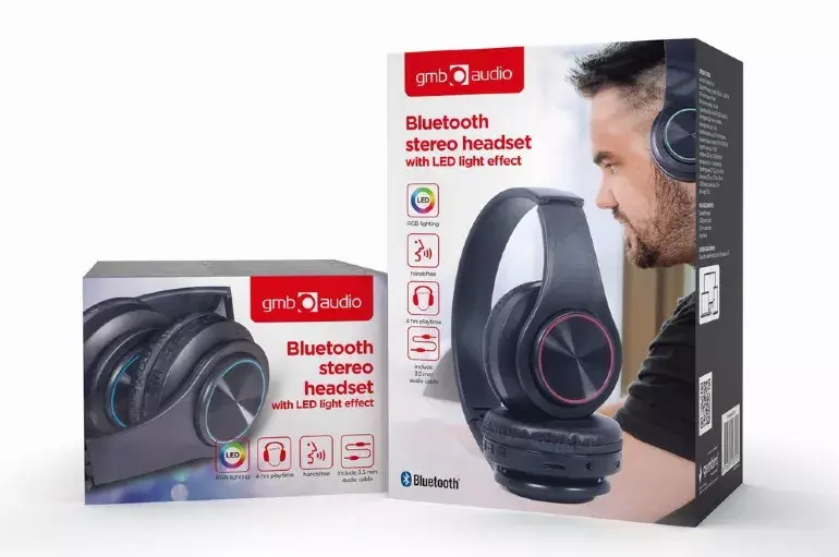 Headset GEMBIRD BHP-LED-01 (Wired & Wireless) Photo 7