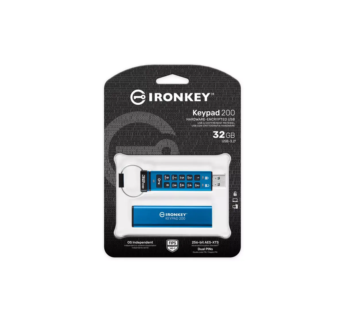 USB zibatmiņa Kingston 32GB IronKey Keypad 200 Photo 6